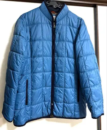 충전솜 블록 퀼트 자켓 블루