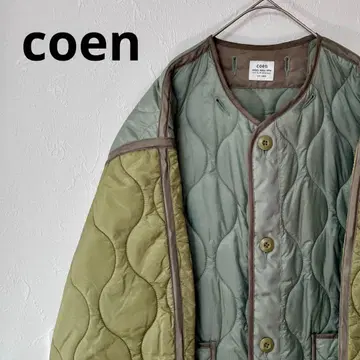 코엔 절개 이너 퀼팅 자켓