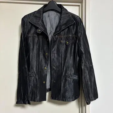 블랙 스트라이프 캐주얼 자켓