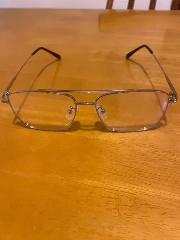 실버 메탈 프레임 무도수 안경