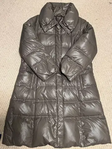 롱 다운 자켓 브라운