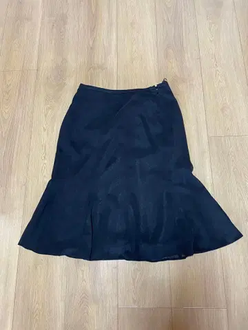 NOW 블랙 플레어 스커트 폴리에스테르 100%