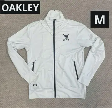 오클리 스컬 로고 나일론 자켓 화이트
