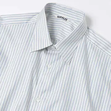 AURALEE 25AW COTTON SILK STRIPE SHIRT 4