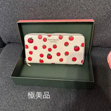 케이트 스페이드 스펜서 토마토 도트 장식 장지갑