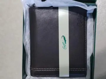 지갑 양가죽 천연 가죽 초코 이단 접이