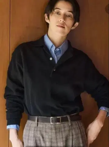 IENA BLACK 폴로 칼라 니트