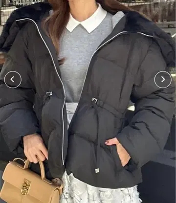 셀포드 퍼 카라 충전솜 코트