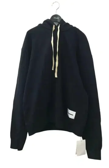 새상품 L JIL SANDER 24aw 로고 패치 후드티 블랙 18336