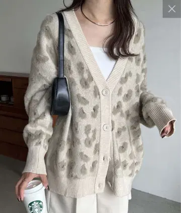 레오파드 가디건