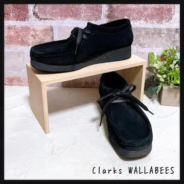 극미품 [ Clarks 클락스 ] 왈라비 스웨이드 블랙 치로리안 슈즈