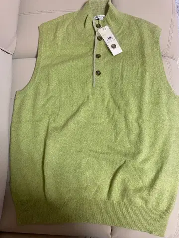 캐시미어 100% 레나운 라이트 그린 베스트