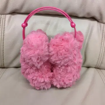 디즈니 리조트 핑크 퍼 귀도리