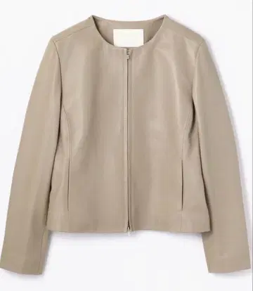 [ 미사용 새상품 ] 스무스 가죽 노카라 집업 자켓