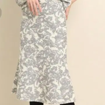 coup de chance/라메 플라워 자카드 머메이드 스커트