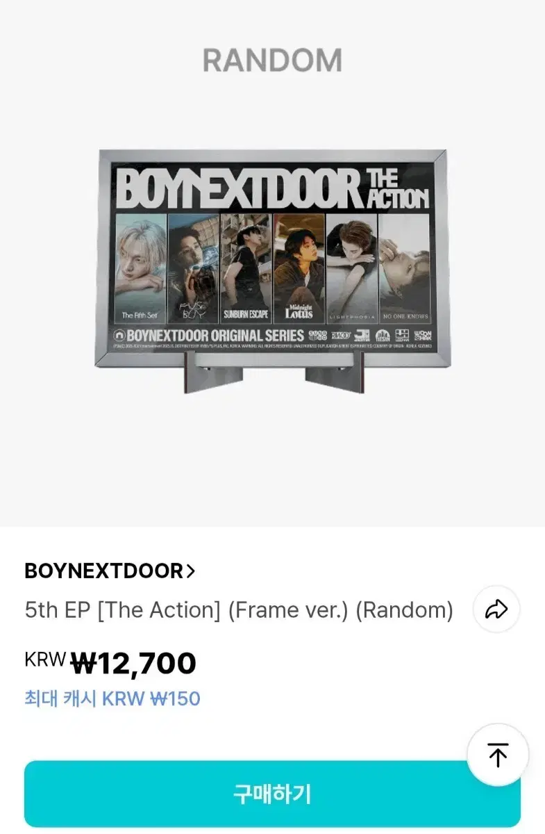 Boynextdoor 5th EP The Action album (Frame ver.)