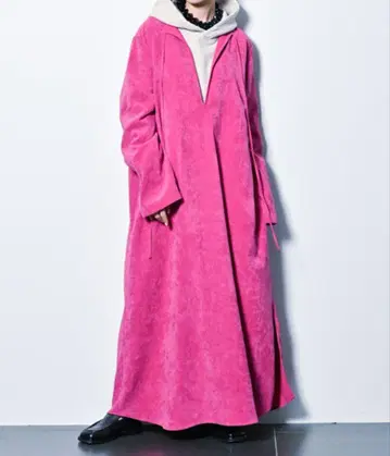 CITYSHOP 벨벳 카프탄 드레스 핑크