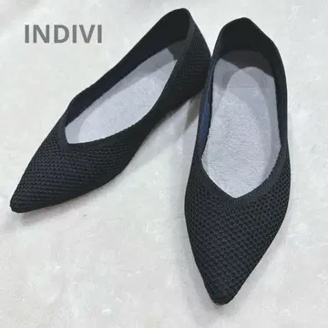 INDIVI (인디비) 칭찬받는 펌프스 초경량 멀티 니트 플랫