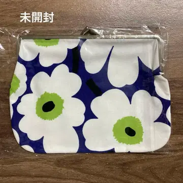 미사용 새상품 마리메꼬 우니코 가마구치 파우치 핀에어 한정판 블루
