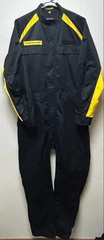 DUNLOP 오버롤 LL 사이즈 블랙 옐로우 컬러