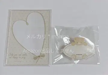 후쿠야 클리어 카드 베이지 곰 포토 카드 오나마에 아크릴 배지