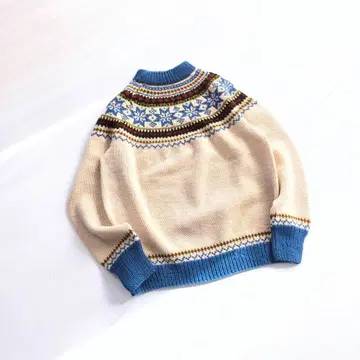 빈티지 노르딕 니트 블루 SV21