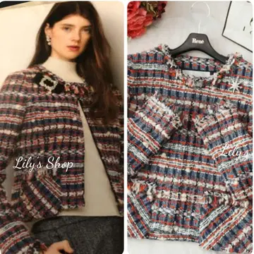 르네 마리아 켄트 트위드 자켓