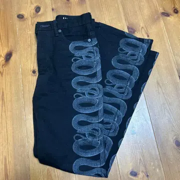 HYSTERIC GLAMOUR 블랙 데님 팬츠