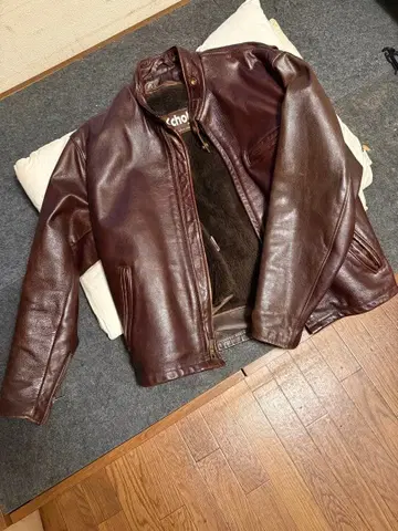 Schott 브라운 가죽 자켓 사이즈 40