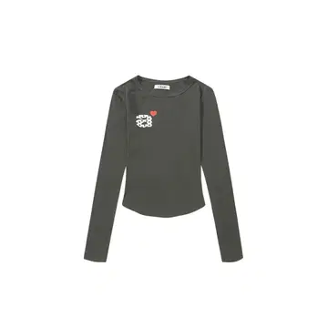 aeae 하트 도트 프린트 긴팔 T셔츠