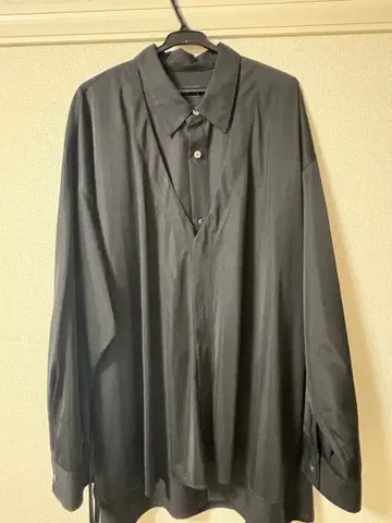 HARE 시어 레이어드 셔츠 블랙 S 사이즈