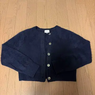 폭스 캐시미어 숏 가디건