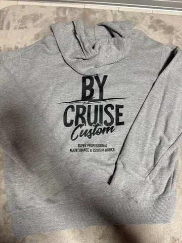 BYCRUISE 커스텀 그레이 후드티 L 사이즈