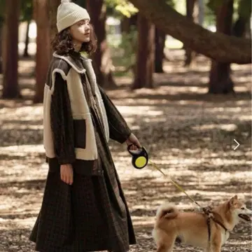 FREAK'S STORE 체크 무늬 롱 원피스