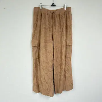 PINK [ XL ] 베이지 가우초 팬츠 와이드 릴랙스 캐주얼