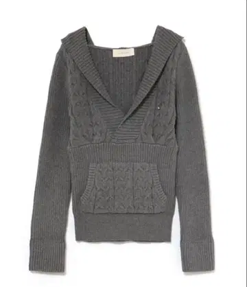 andmary Taylor hoodie knit tops gray