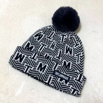 테일러메이드 여성 니트 모자 네이비