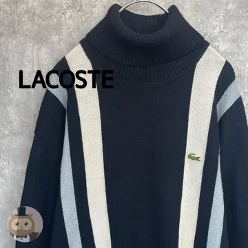 [ 사이즈 4 ] LACOSTE 터틀넥 니트 스웨터 구제 의류 악어