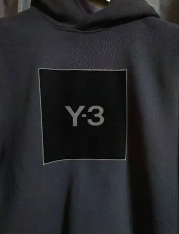 y-3 스퀘어 후드티 블랙