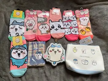 치이카와 (먼작귀) 묶음 판매 10점 양말 세트와 잡화 하치와레 파우치
