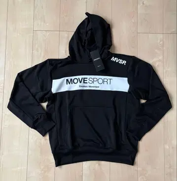 새상품 데상트 후드티 블랙 L 후디 맨투맨 무브스포츠