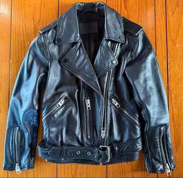 블랙 가죽 더블 라이더 자켓 all saints
