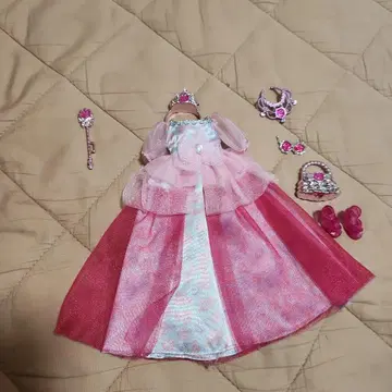 리카짱 옷 갈아입기 의류 핑크 빨간색 드레스