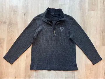 다크 그레이 하프 지퍼 니트 L