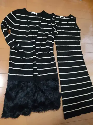 ROYALPARTY 스트라이프 패턴 니트 세트