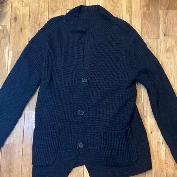 니트 버튼 가디건