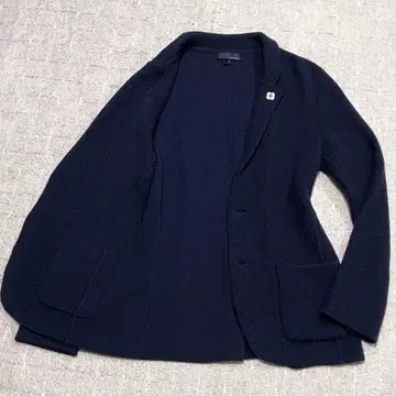 라르디니 [알파카 혼방] 니트 테일러드 자켓 부토니에르 XS