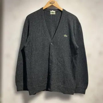 60s 70s LACOSTE 가디건 다크 그레이