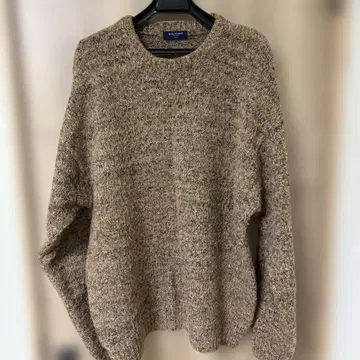 백 넘버 모헤어풍 니트 스웨터 브라운 계열 XL 사이즈