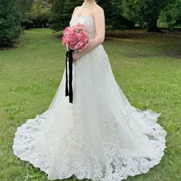 정가 11만 웨딩 드레스 6호 촬영용 레이스 파니에 불필요